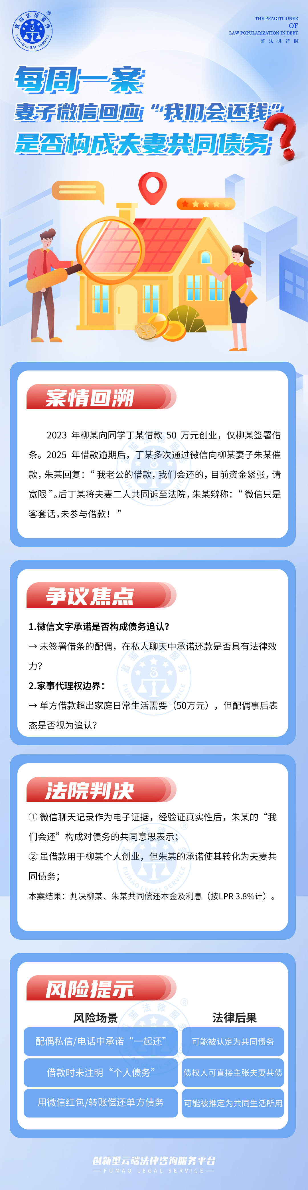 富貓法務：妻子微信回應“我們會還錢”，是否構成夫妻共同債務？
