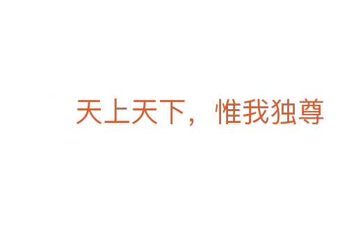天上天下,惟我獨尊