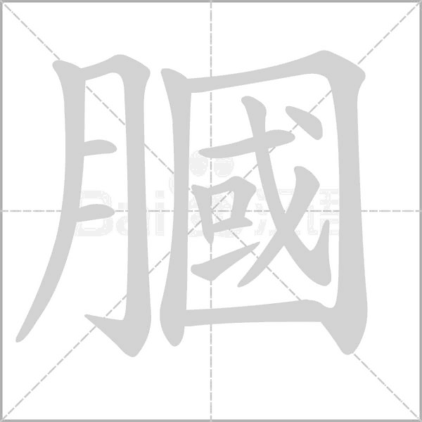 膕的筆順動(dòng)畫(huà)演示