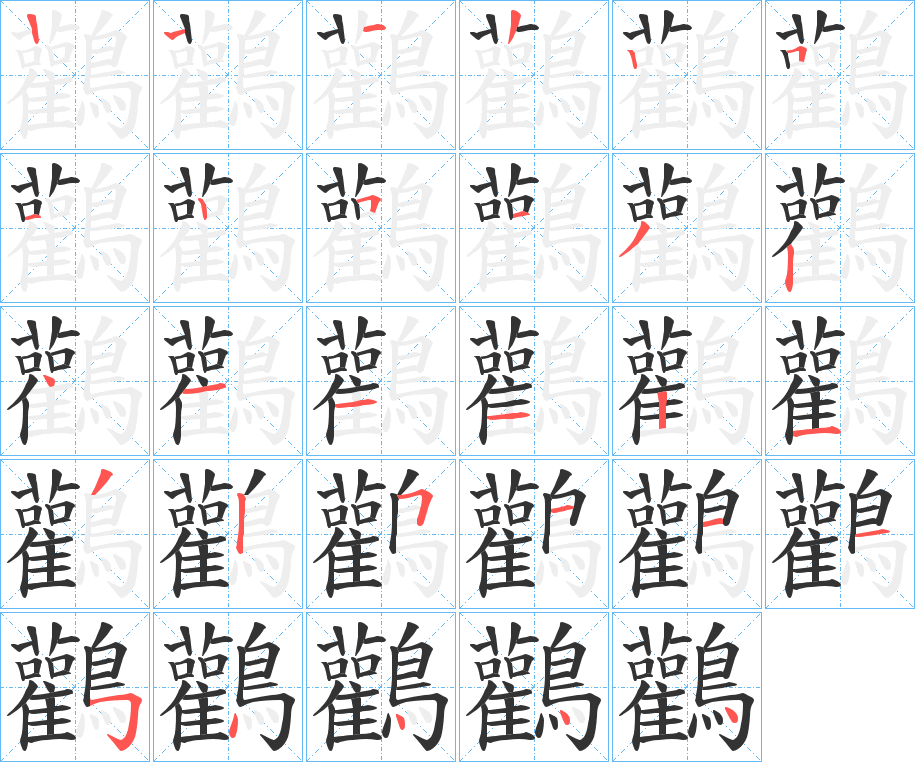 鸛的筆順?lè)植窖菔?>
					
                    <hr />
                    <h2>鸛的基本信息</h2>
                    <div   id=